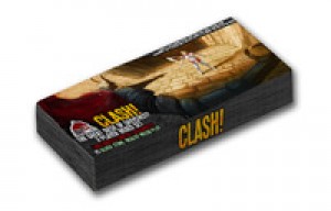 CLASH! an asymmetrical card and dice based board game!