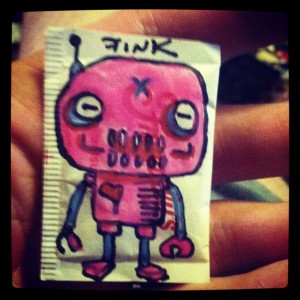 for your 5 dollar pledge you get an original Art sugar packet! 