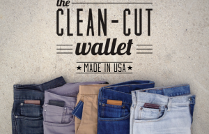 The Clean-Cut Wallet: leather + elastic. Made in USA.