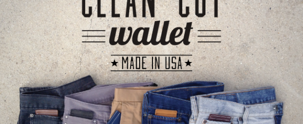 The Clean-Cut Wallet: leather + elastic. Made in USA.